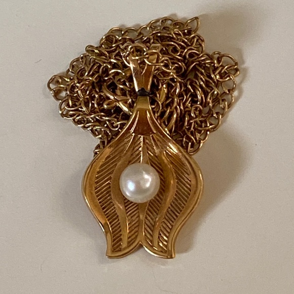 VTG I Van Dell I 14K Gold Filled Necklace with Pearl - Picture 14 of 16